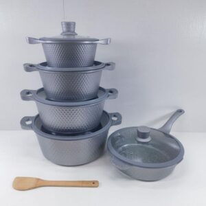 Bosch Non Stick Pots/11pc Cookware with Silicone lid covers